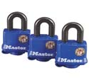 Master Lock’s 3-Pack Keyed Alike Laminated Steel Padlocks w/Molded Covers