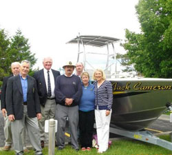 Christening of ABYC mark/pin boat named to honour of Jack Cameron