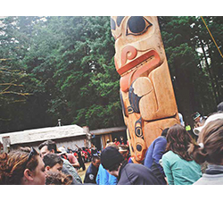 The First Monumental Pole Raised in Gwaii Haanas in 130 Years