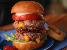 Double-Stacked Juicy Lucy Burgers