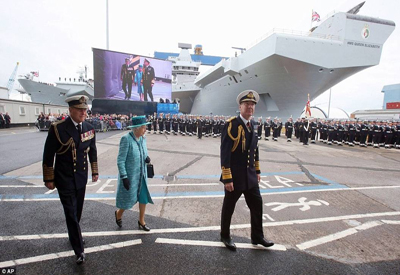 HMS “Queen Elizabeth” Named by The Queen