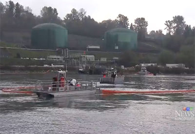 Kinder Morgan conducts massive spill response drill in Burrard Inlet