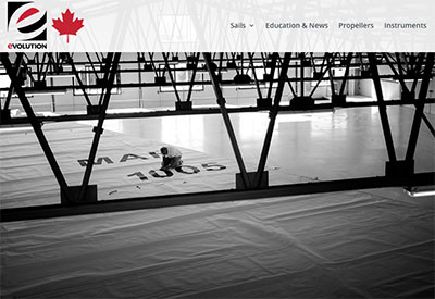 New Evolution Sails Canada Website