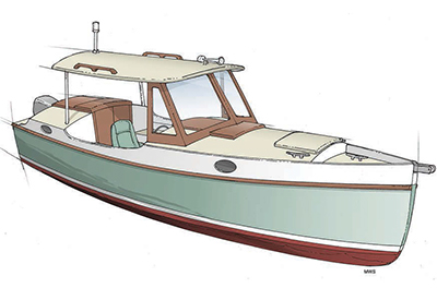 Fuel efficient outboard cruiser for the home builder