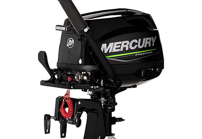 New Merc 5hp propane four stroke is clean burning and ideal for inflatables