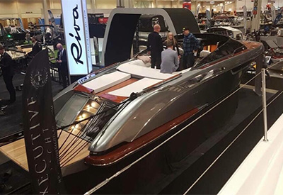 The first Riva Yacht at the Toronto Boat Show!