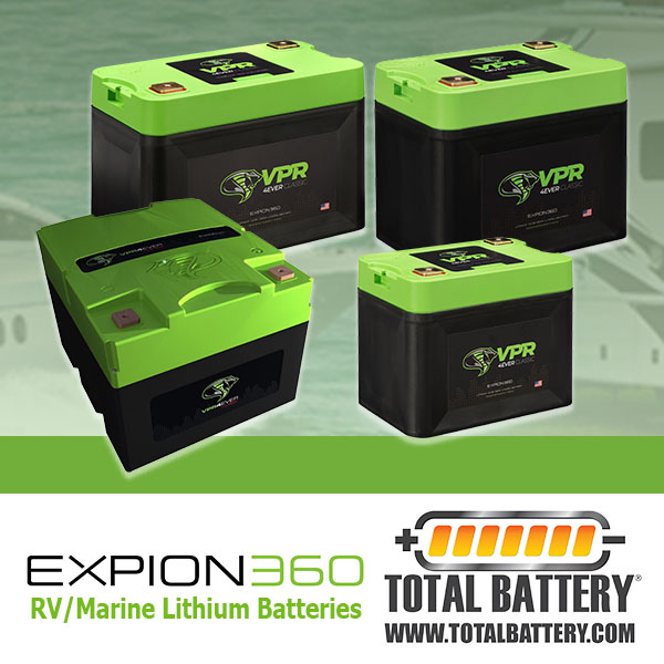 TOTAL BATTERY ADDS EXPION 360 TO ITS CURRENT WIDE RANGE OF LITHIUM BATTERY OFFERINGS