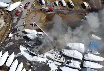Fire at Krates Marina Destroys Several Boats