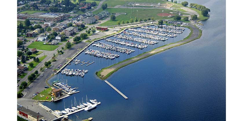 Valleyfield Marina Aerial Shot