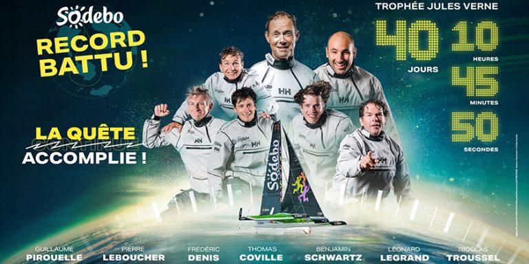 Record absolu de vitesse à la voile autour du monde pour Sodebo Ultim 3