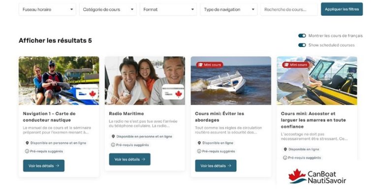 Juste à temps pour la saison de plaisance : NautiSavoir lance un nouveau calendrier de cours !