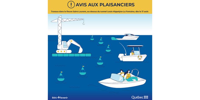 Travaux dans le fleuve Saint-Laurent du 17 août au 1er décembre